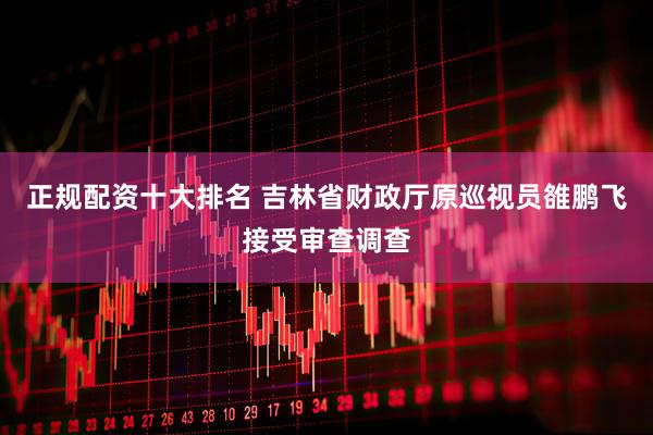 正规配资十大排名 吉林省财政厅原巡视员雒鹏飞接受审查调查